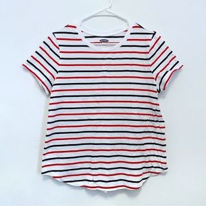 Womens Everyday Wear Red White & Blue Top Size L